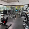 a gym with exercise equipment